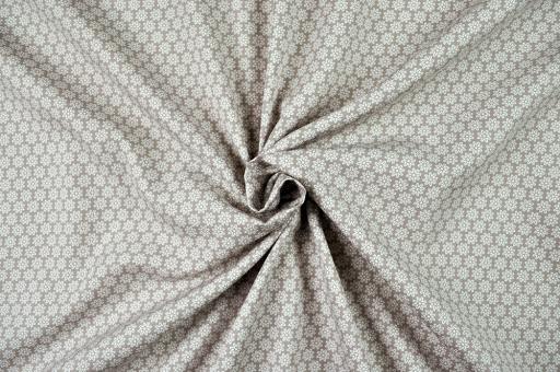 Baumwolle Blütenmeer - Grau/Weiß 