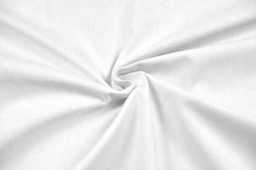 Baumwollstoff für Bettwäsche - Uni - 290 cm breit Weiß