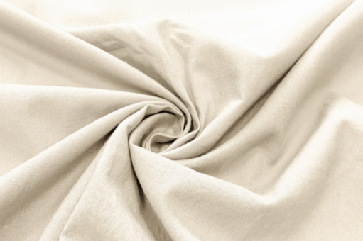 Gewaschene Baumwolle - Uni Creme