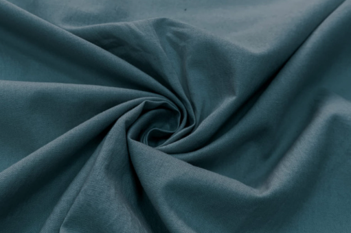 Gewaschene Baumwolle - Uni Indigo