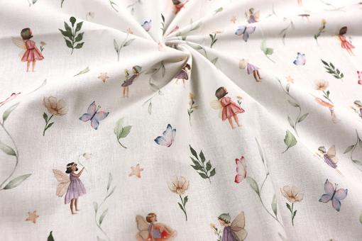 Baumwollstoff mit kleinen Elfen 