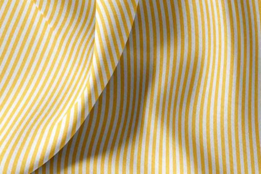 Baumwollstoff mit Streifen - Weiß/Gelb 