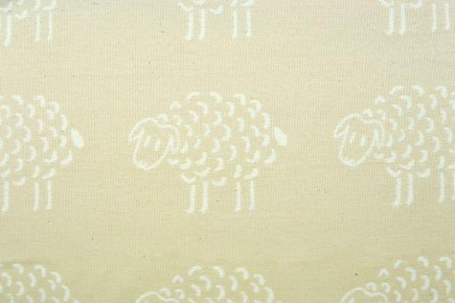 Wende-Jacquardstoff - Cosy Sheep - Beige/Creme 