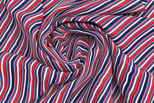 Blackout-Stoff - Multi-Streifen Rot/Blau