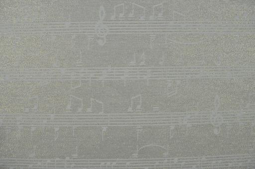 Deko-Stoff - Wende-Jacquard - Musicalnotese - Creme/Beige 