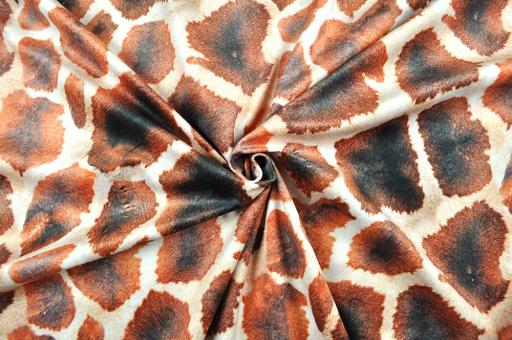 Giraffe - Samt-Stoff - Microfaser 