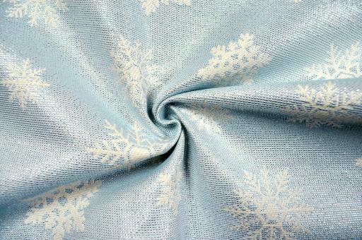 Snowflake - Glitzer-Jacquard - Hellblau 