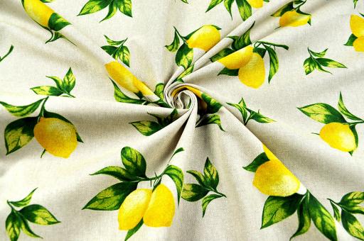 Dekostoff Leinen-Look - Lemon 