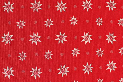 Dekostoff Jacquard Rot - zweiseitig 