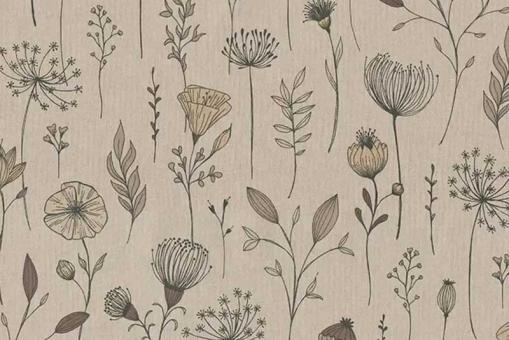 Dekostoff im Leinen-Look - Wonderful Flowers 