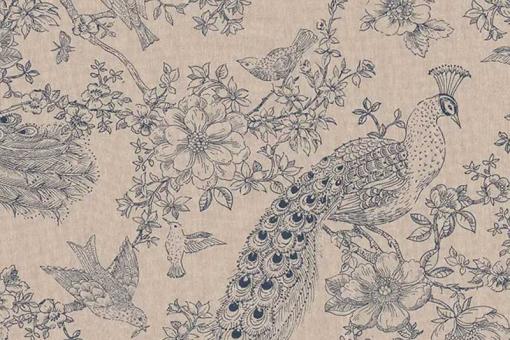 Dekostoff im Leinen-Look - Toile de Peacock 