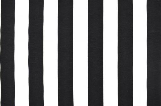 Dekostoff mit Blockstreifen - Schwarz/Weiß 