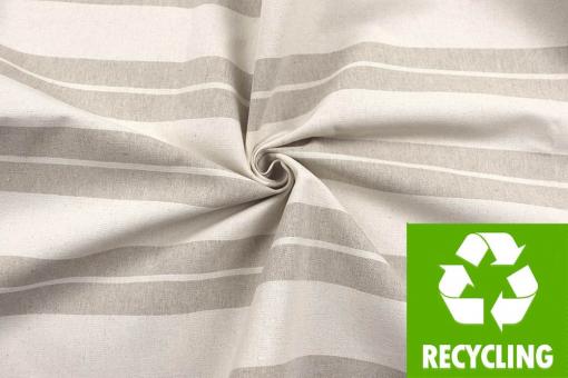 Dekostoff Recycling Leinenlook - Streifen - 280 cm breit 