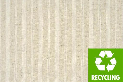 Dekostoff Recycling mit Leinenanteil - Streifen - 280 cm breit 