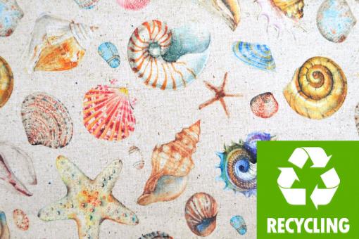 Dekostoff Recycling - Seashell Dreams - 280 cm breit 