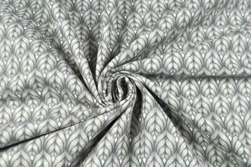 Dekostoff Leinen-Look - Grey Abstract - 280 cm breit 