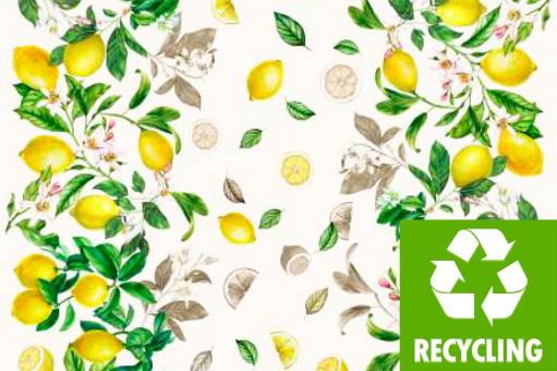 Dekostoff Recycling - Frische Zitronen - 280 cm 