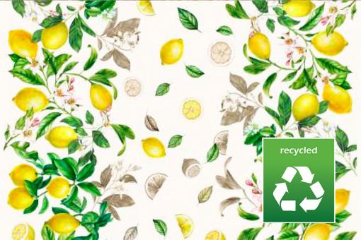 Dekostoff Recycling - Frische Zitronen 