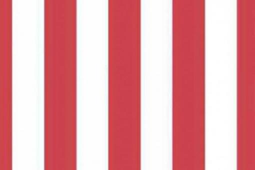 Deko-Stoff - Blockstreifen - 280 cm - Rot/Weiß 