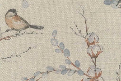 Deko-Stoff Leinenoptik - Feather Bloom - 280 cm 