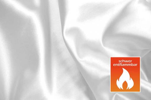 Event-Satin - 308 cm - perm. schwer entflammbar Weiß