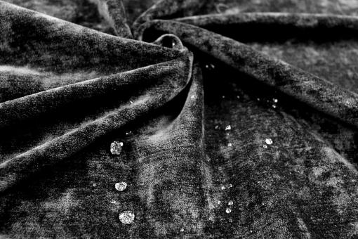 Chenille-Samt wasserabweisend - Schwarz - 280 cm 