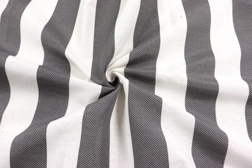 Dekostoff mit Blockstreifen - Grau - 280 cm breit 