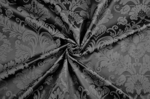 Outdoor-Dekostoff - Barock-Ornament - Anthrazit - 1,0 Meter 