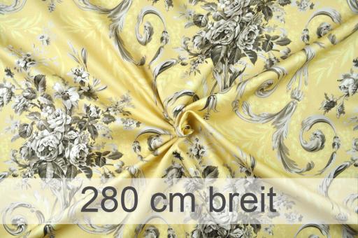 Deko-Stoff premium - Loire - Bouquet des Fleurs - 280 cm - Gelb 