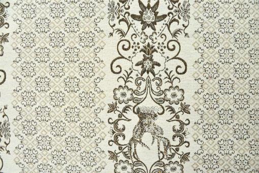 Jacquard-Stoff - Landhaus-Streifen - 280 cm - Beige/Graubraun 