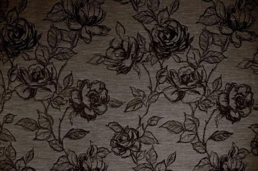 Jacquard Light Roses - Braun/Dunkelbraun 