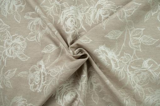 Jacquard Light Roses - Beige/Creme 