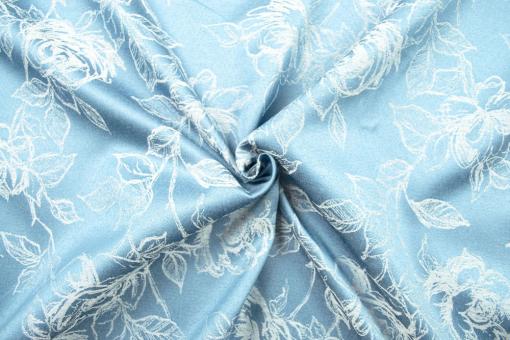 Jacquard Light Roses - Blau/Hellblau 