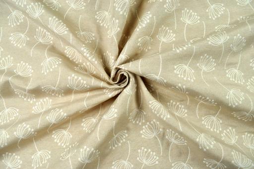 Pusteblumen-Schirmchen - Deskostoff Jacquard - Beige/Creme 