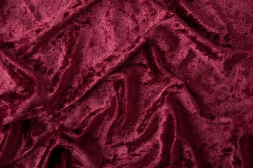 Pannesamt B1 schwer entflammbar - Deluxe Edition Bordeaux