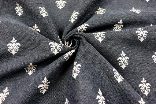 Jacquard - Fleur de Lys - Grau 