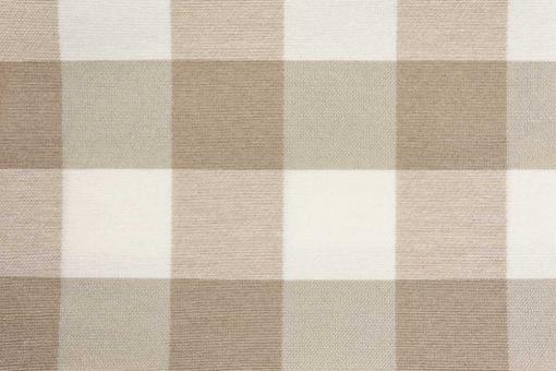 Jacquard-Dekostoff - Kariert - Beige 