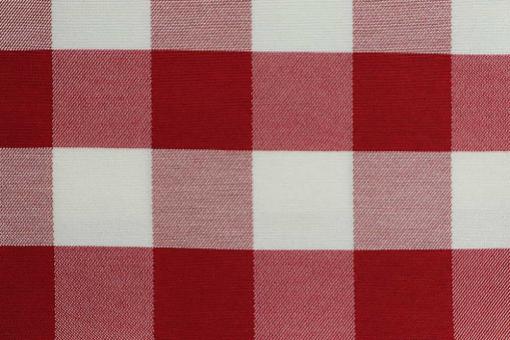 Jacquard-Dekostoff - Kariert  - Rot 