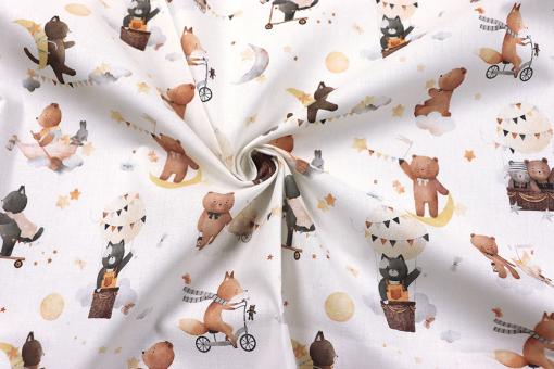 Baumwollstoff - Süße Tierträume 