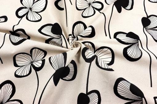 Dekostoff deluxe - Line Art Flowers 