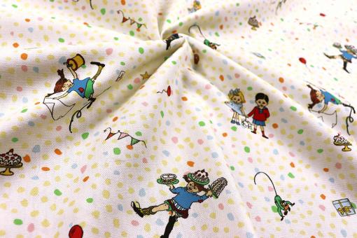 Dekostoff mit witziger Pippi Langstrumpf 
