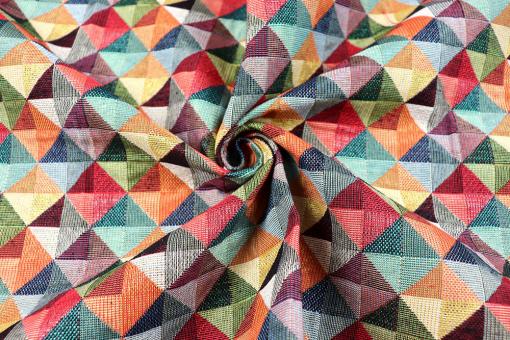 Gobelin-Stoff mit bunten Rauten 