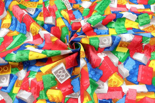 Dekostoff - Bunte Bausteine 