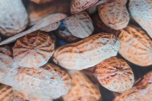 Deluxe Dekostoff mit realistischen Erdnüssen 
