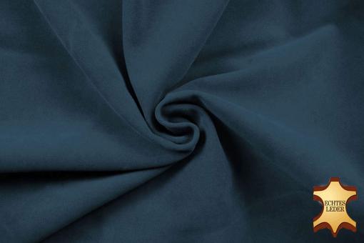 Echtleder-Stück Velours - Iowa - Croupon Nachtblau