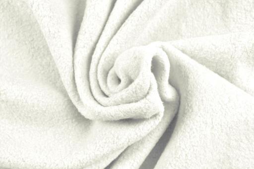 Fleece-Stoff - Baumwolle - Uni Creme