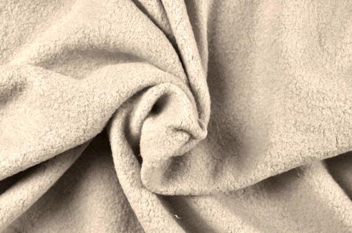 Fleece-Stoff - Baumwolle - Uni Sand 