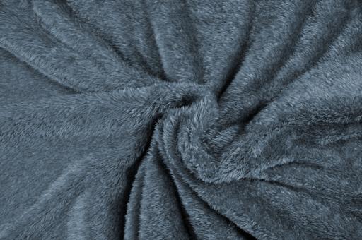 Flausch-Fleece - Stahlblau Melange 