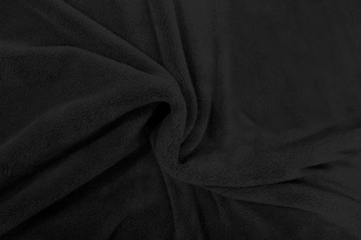 Baumwoll-Fleece Premium Schwarz