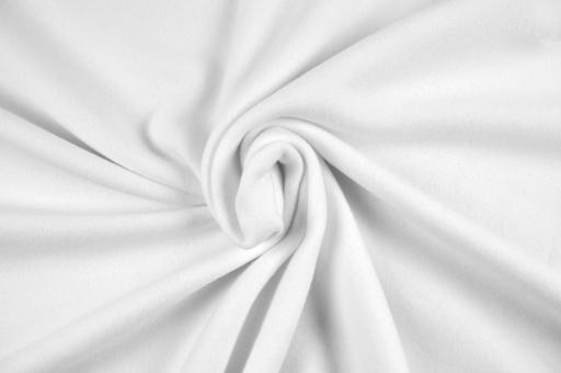 Baumwoll-Fleece Premium Weiß